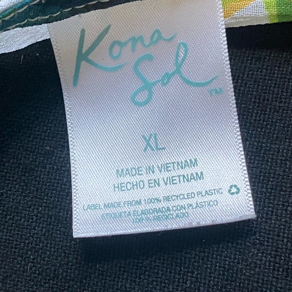 Kona Sol Tropical Swim Coverup with Strappy Back Womens Size XL NWOT Beach - Picture 6 of 10